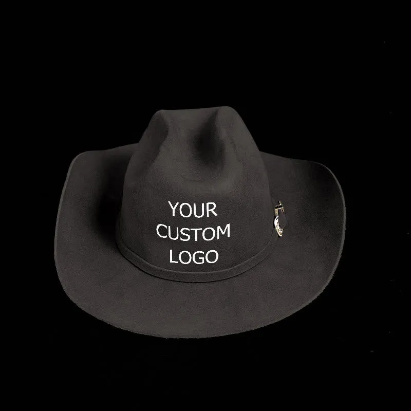 Customize Your Exclusive Logo Pure Color Cowboy Hat sold by FloralTrip