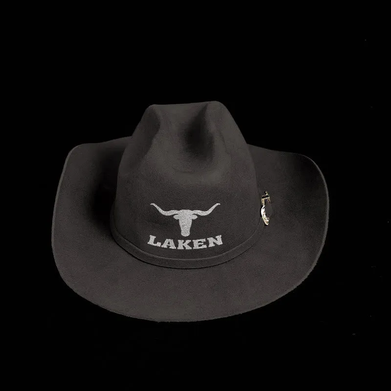 Custom Logo And Text Personalized Cowboy Hat sold by FloralTrip