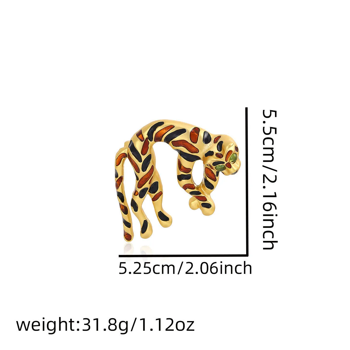 Mid Ancient Style Colorful Oil Dripping Leopard Brooch Accessory sold by FloralTrip product image thumbnail 4