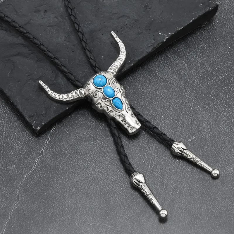 FREE Today: Western Turquoise Bull Pendant Bolo Tie sold by FloralTrip