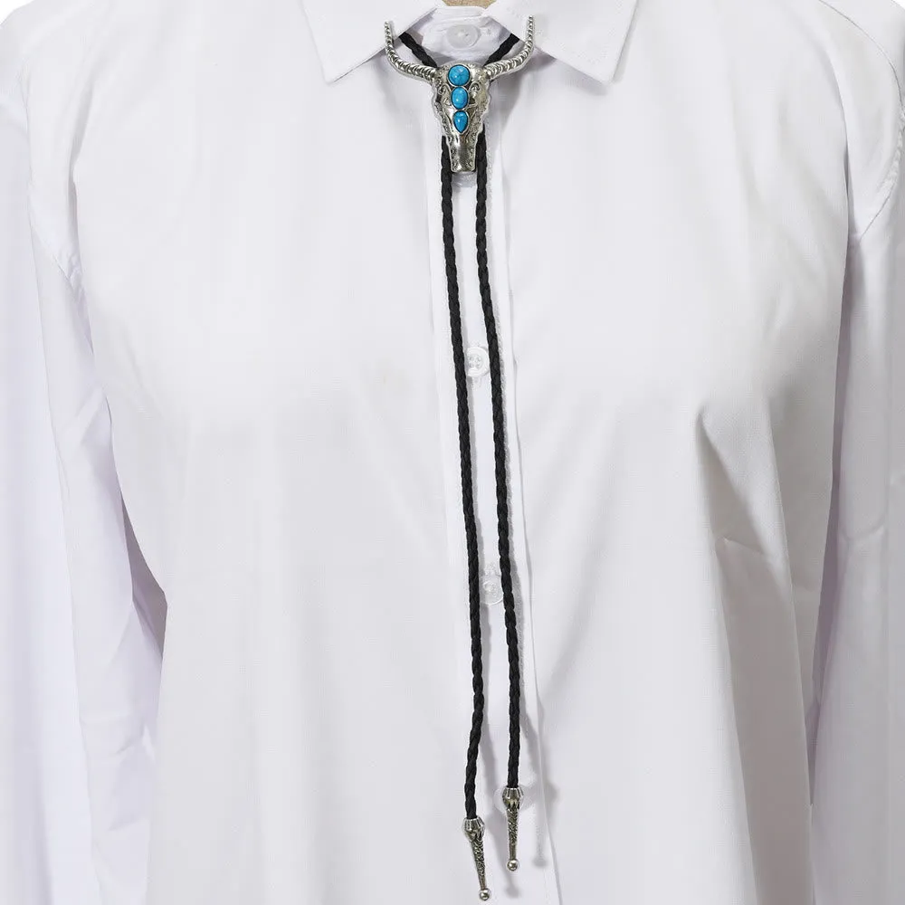 Western Turquoise Bull Pendant Bolo Tie sold by FloralTrip product image thumbnail 2