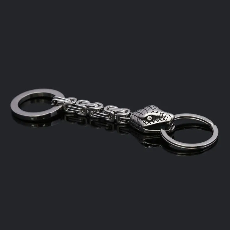 Antique Silver Nordic Viking Style Snake Keychain sold by FloralTrip product image thumbnail 3