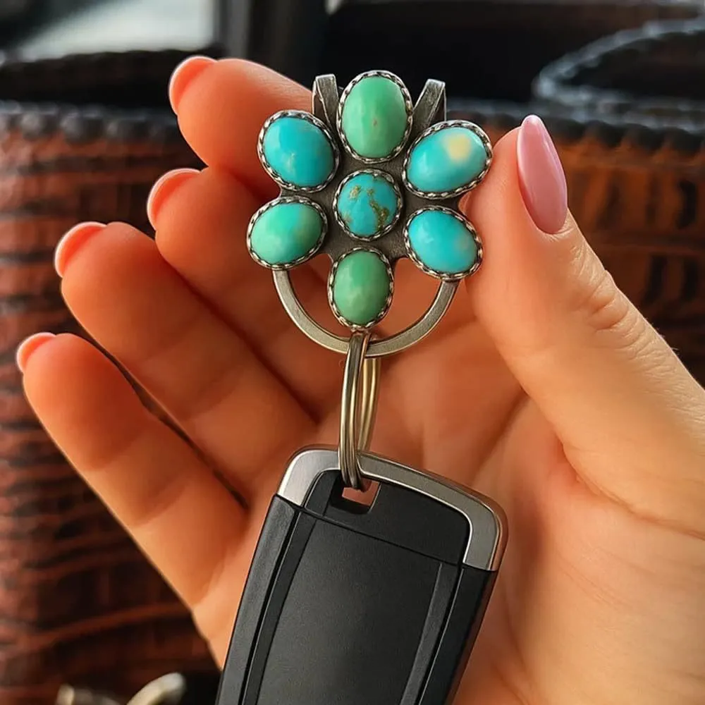 FREE Today: Turquoise Flower Bag Clip Keychain Decorative Accessory sold by FloralTrip product image thumbnail 2
