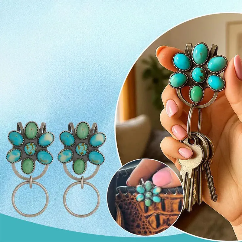 FREE Today: Turquoise Flower Bag Clip Keychain Decorative Accessory sold by FloralTrip product image thumbnail 3