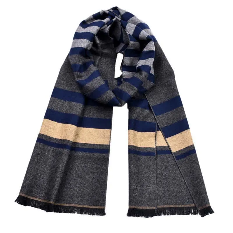 Stylish Double-Sided Striped Pattern Warm Scarf sold by FloralTrip