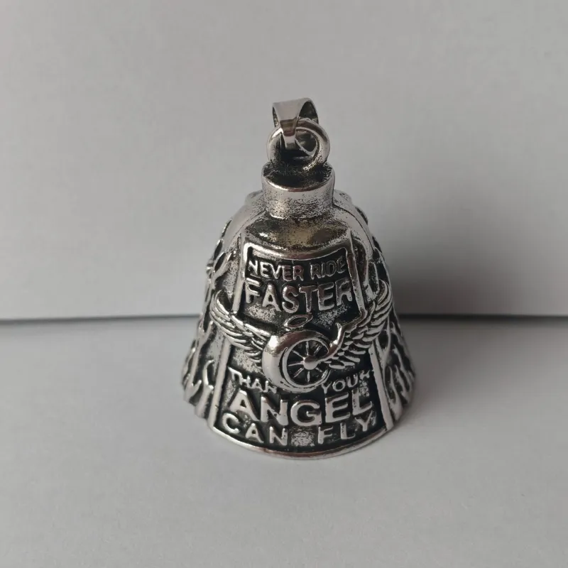 Angel Wing Wheel Lucky Bell Keychain For Riding sold by FloralTrip