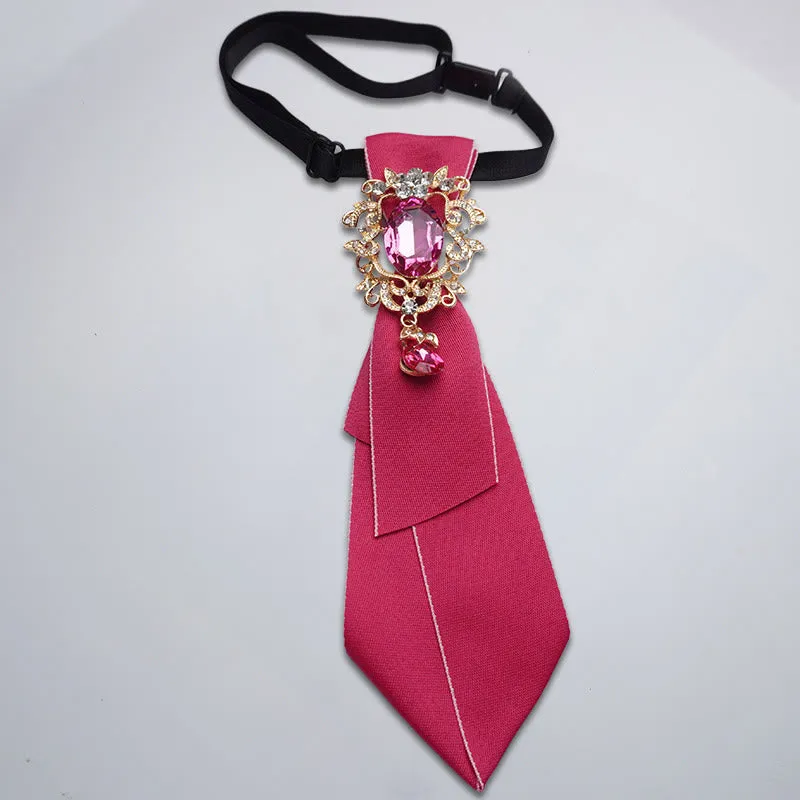 Adjustable Solid Color Crystal Diamond Women's Necktie sold by FloralTrip product image thumbnail 5