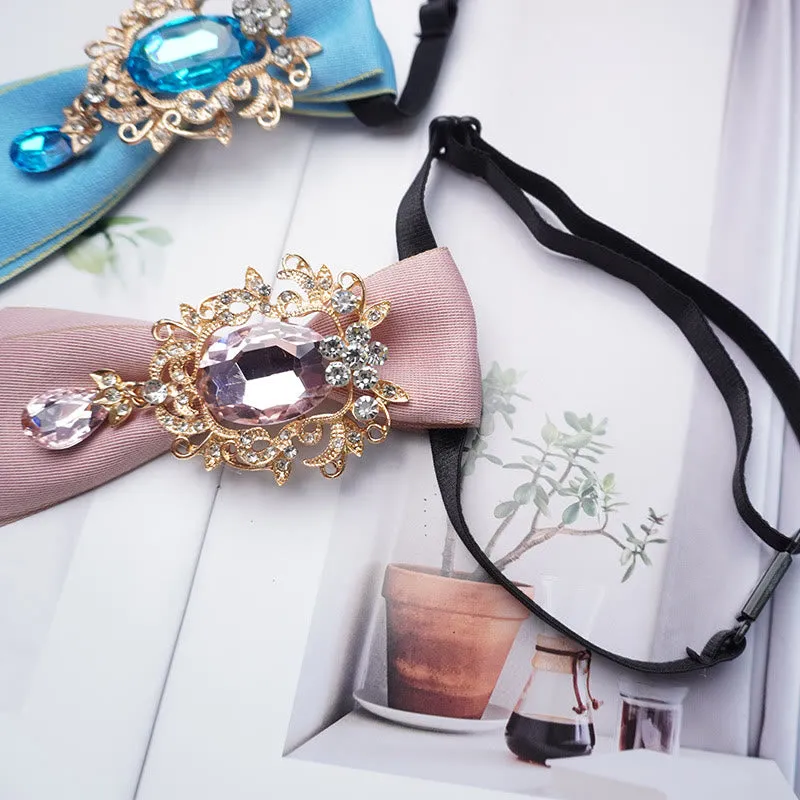 Adjustable Solid Color Crystal Diamond Women's Necktie sold by FloralTrip product image thumbnail 3