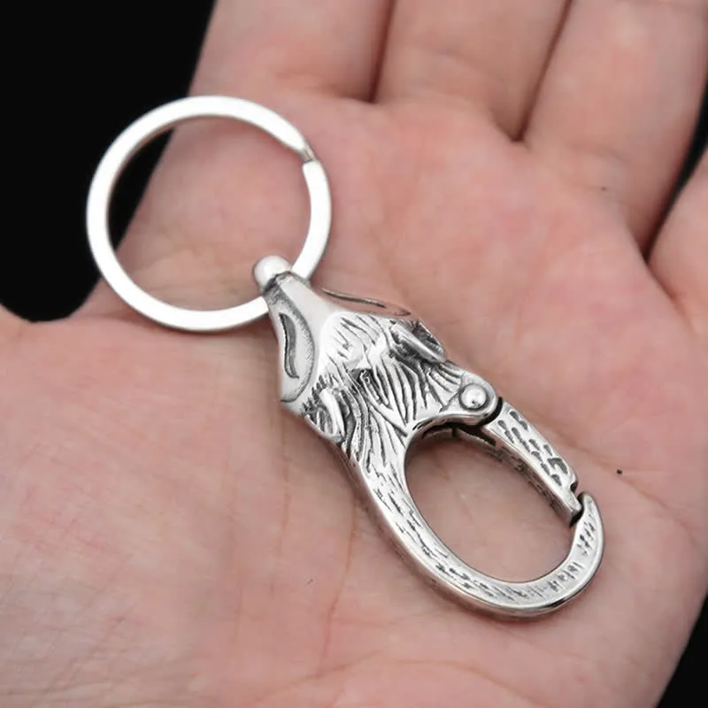 Unique Style Antique Silver Fox Head Keychain sold by FloralTrip product image thumbnail 2