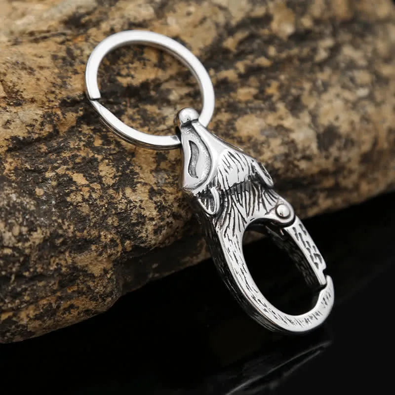 Unique Style Antique Silver Fox Head Keychain sold by FloralTrip product image thumbnail 4