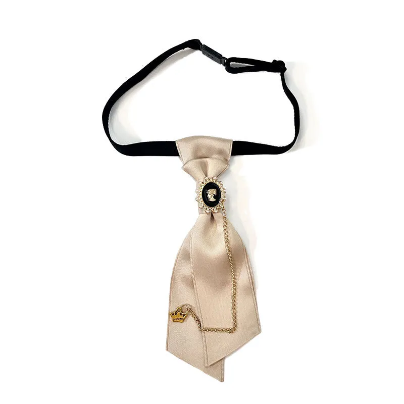 Pre-tied Pure Khaki Queen Women's Necktie sold by FloralTrip