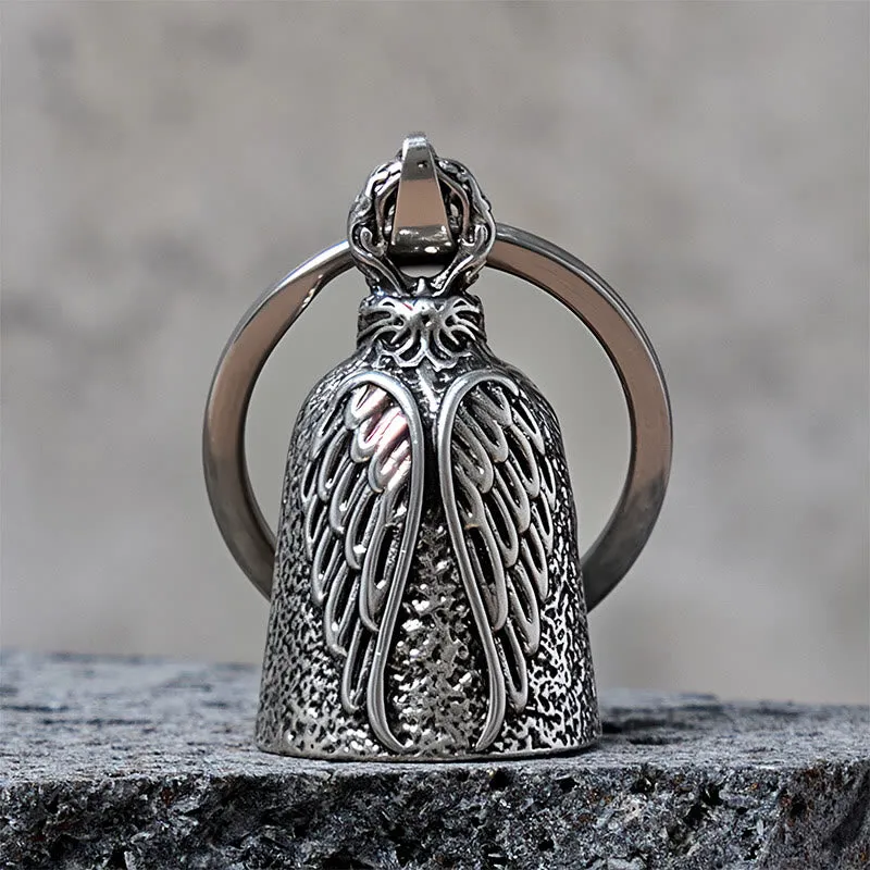 Vintage Angel Wing Motorcycle Bell Keychain sold by FloralTrip
