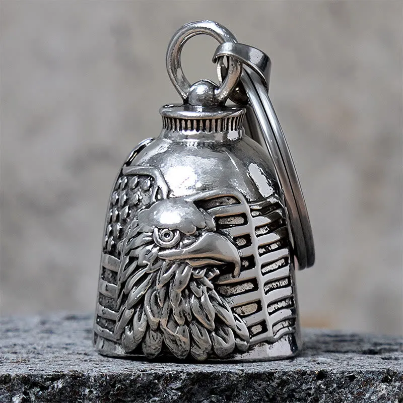 Vintage Eagle American Flag Bell Keychain sold by FloralTrip