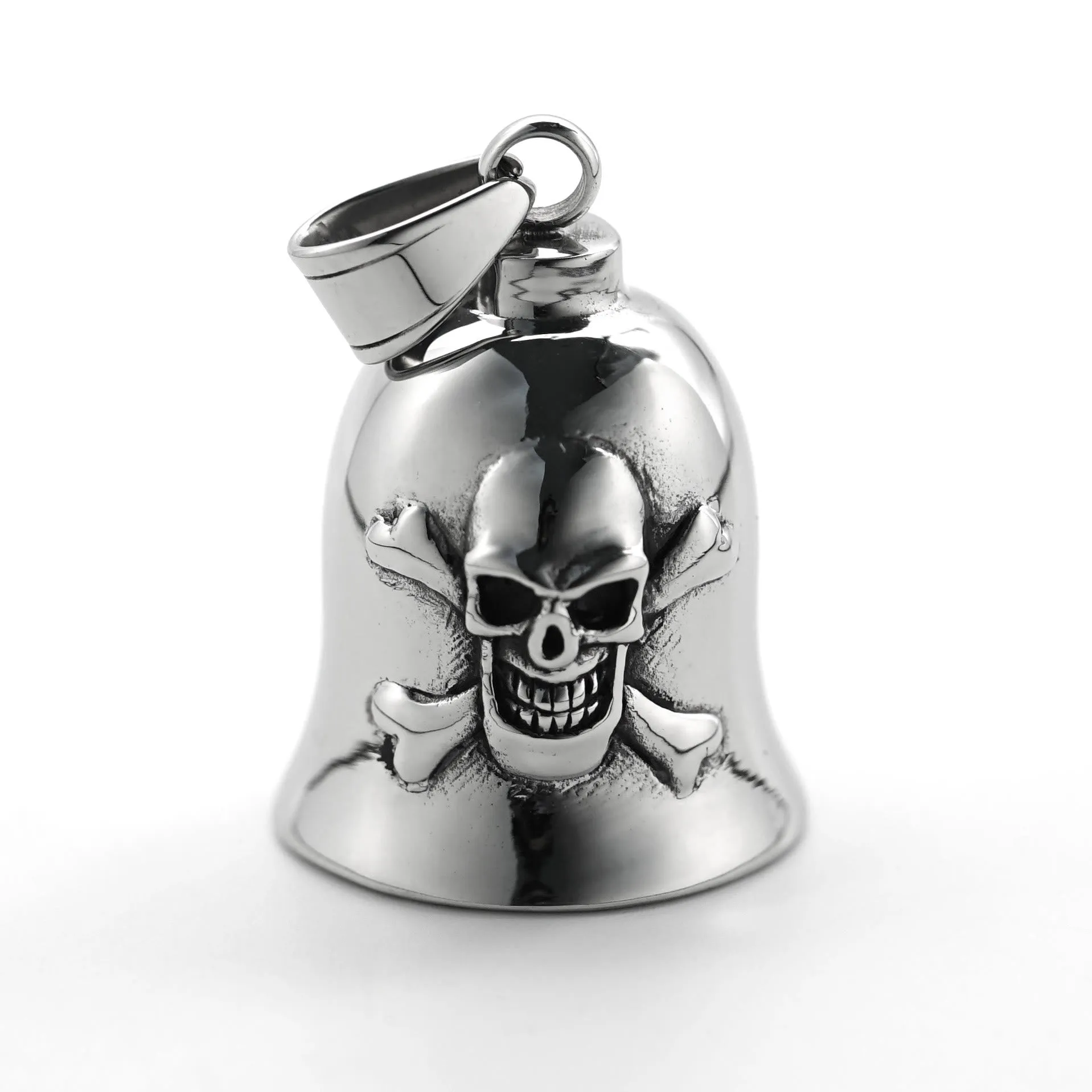 Silver Viking Skull Riding Bell Keychain sold by FloralTrip product image thumbnail 3