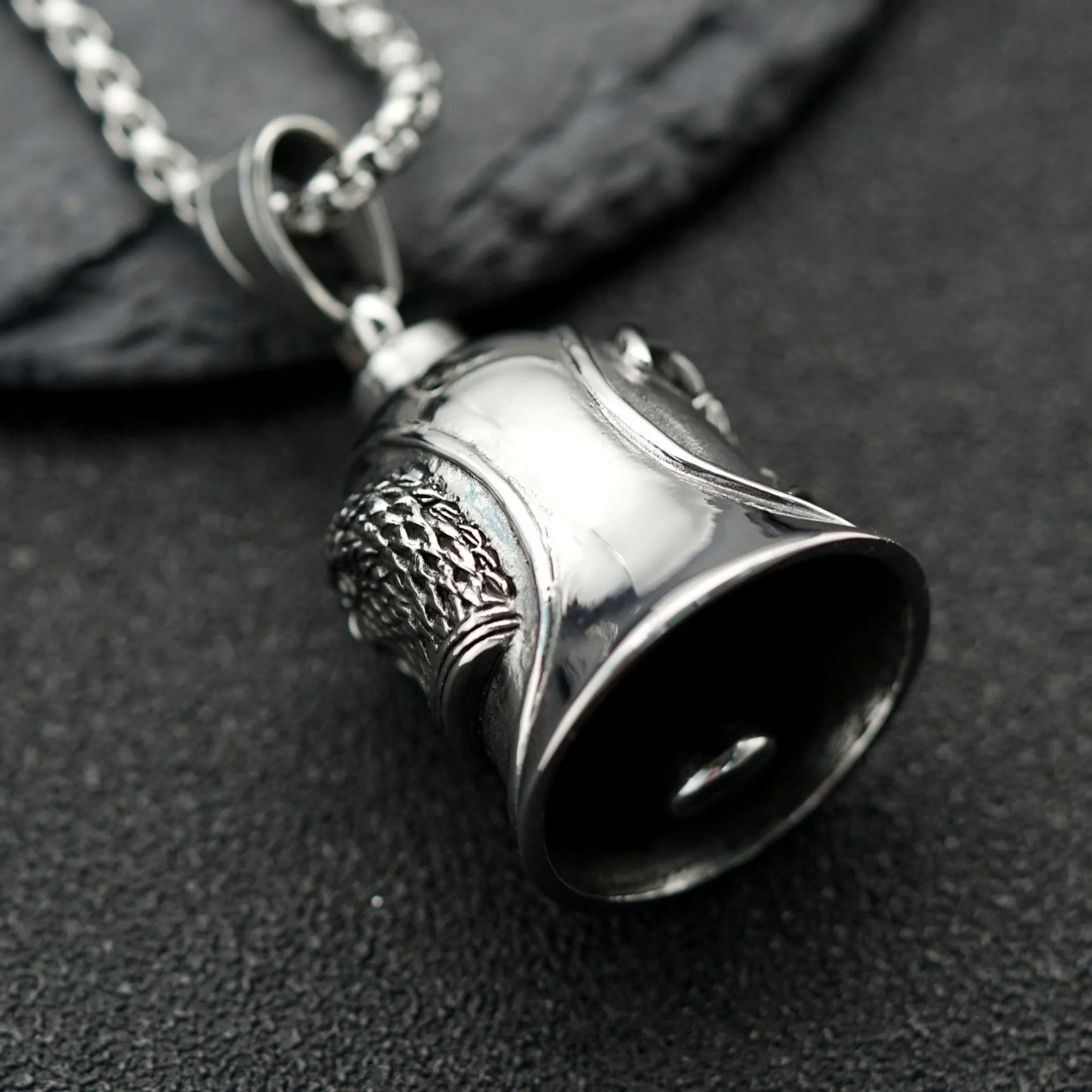 Silver Punk Eagle Riding Bell Keychain sold by FloralTrip product image thumbnail 3