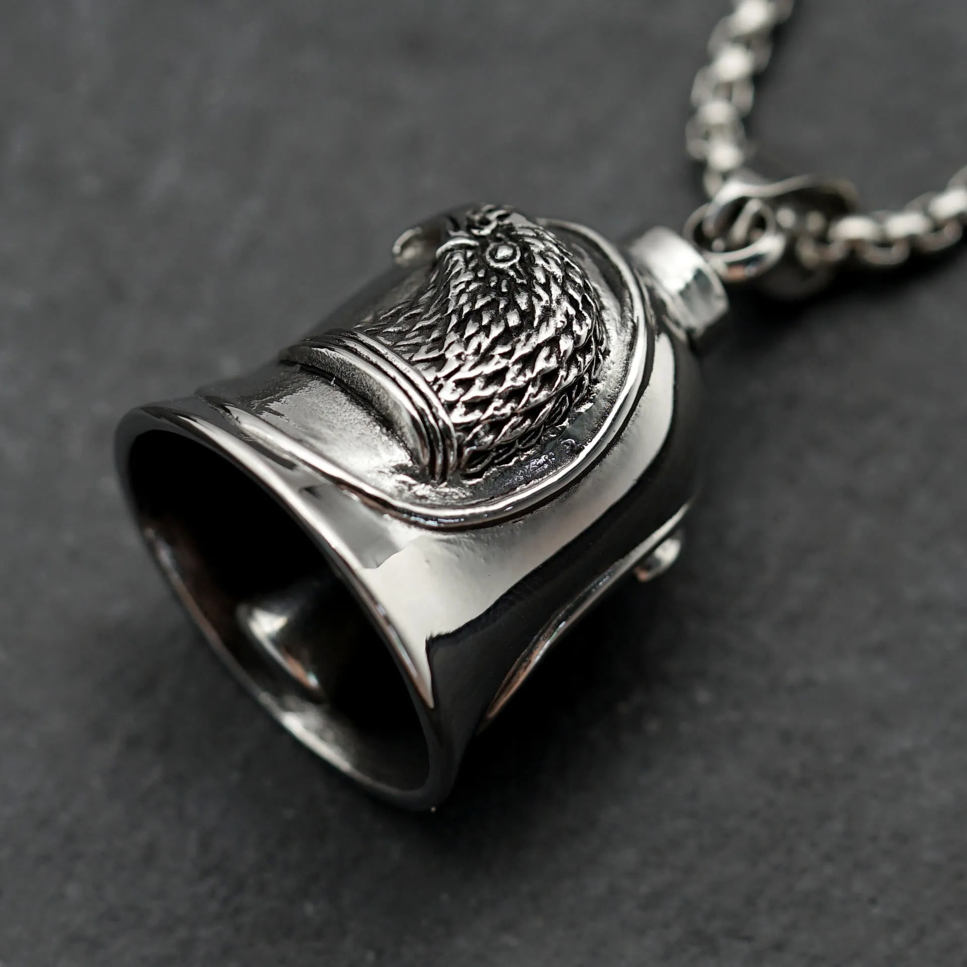 Silver Punk Eagle Riding Bell Keychain sold by FloralTrip product image thumbnail 4