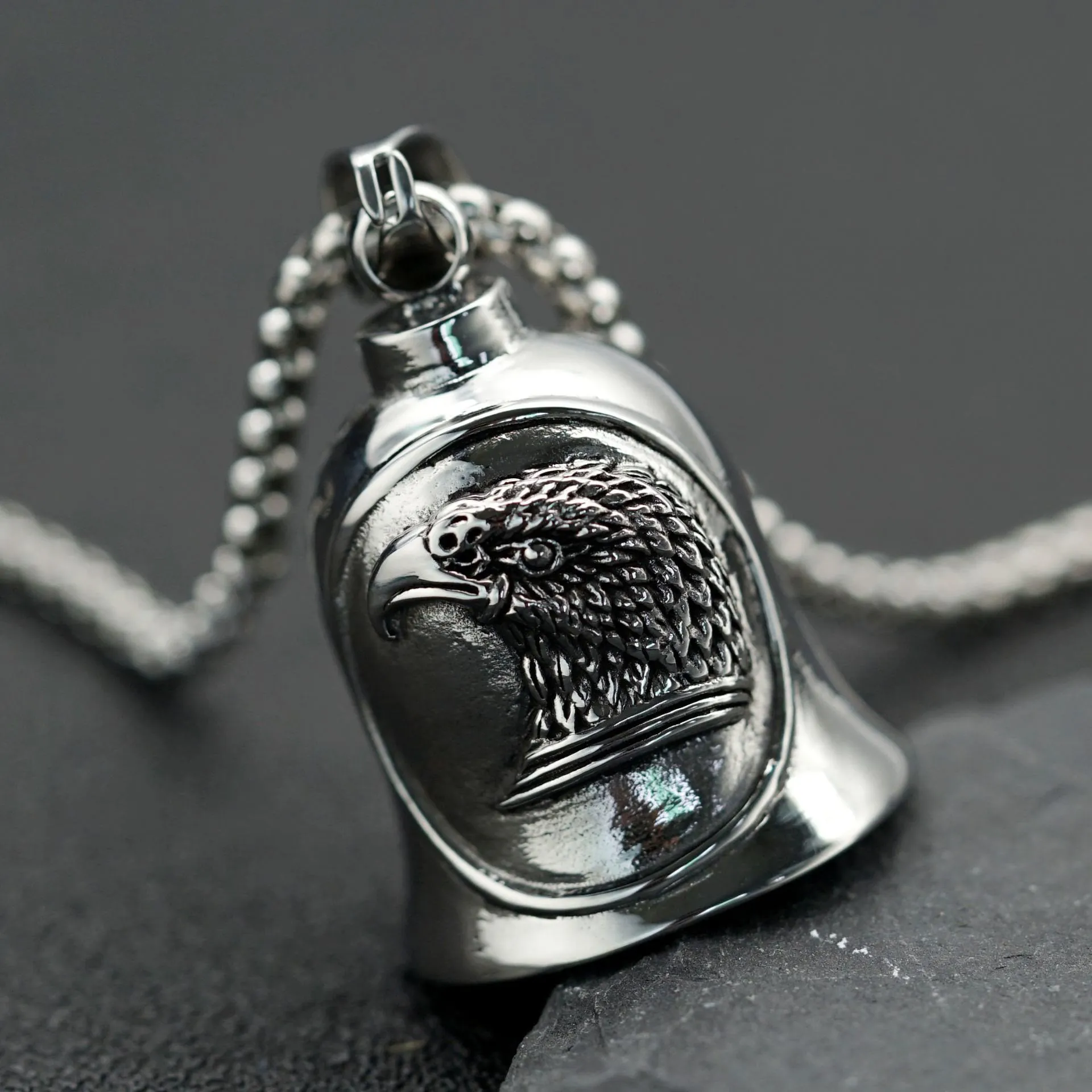 Silver Punk Eagle Riding Bell Keychain sold by FloralTrip