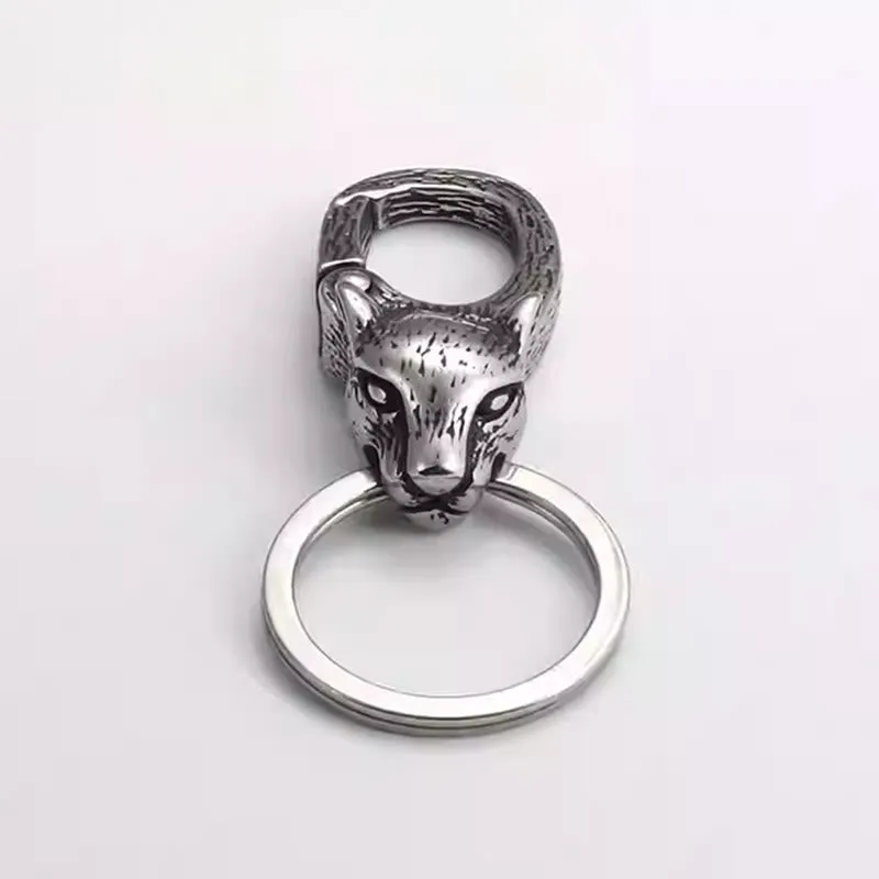 Creative Leopard Head Rust-proof Metal Keychain sold by FloralTrip product image thumbnail 2