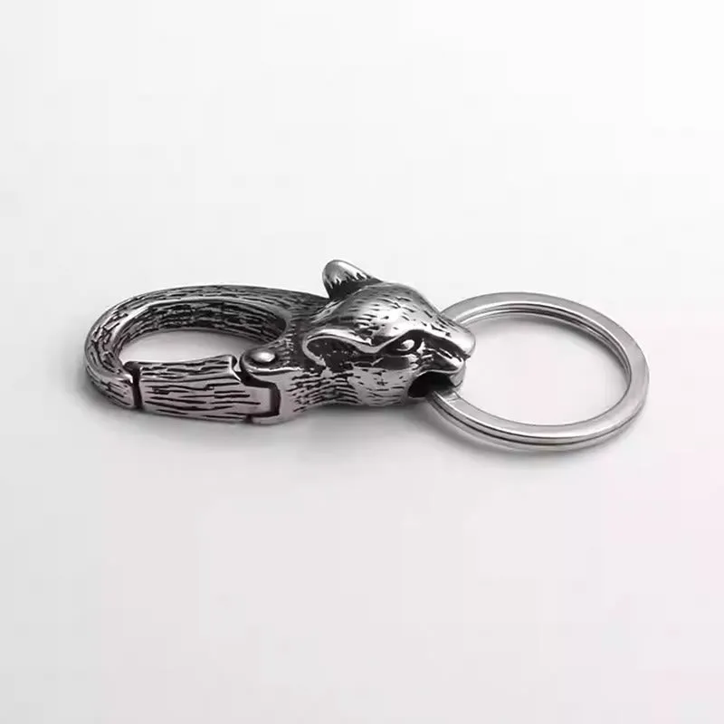 Creative Leopard Head Rust-proof Metal Keychain sold by FloralTrip product image thumbnail 3