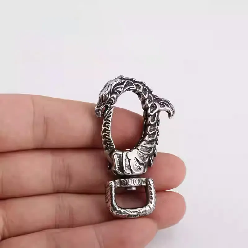 Vintage Antirust Dragon-shaped Rotatable Keychain sold by FloralTrip