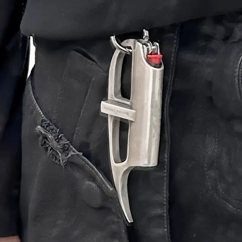 Vintage Punk Matte Alloy Keychain Lighter Case sold by FloralTrip