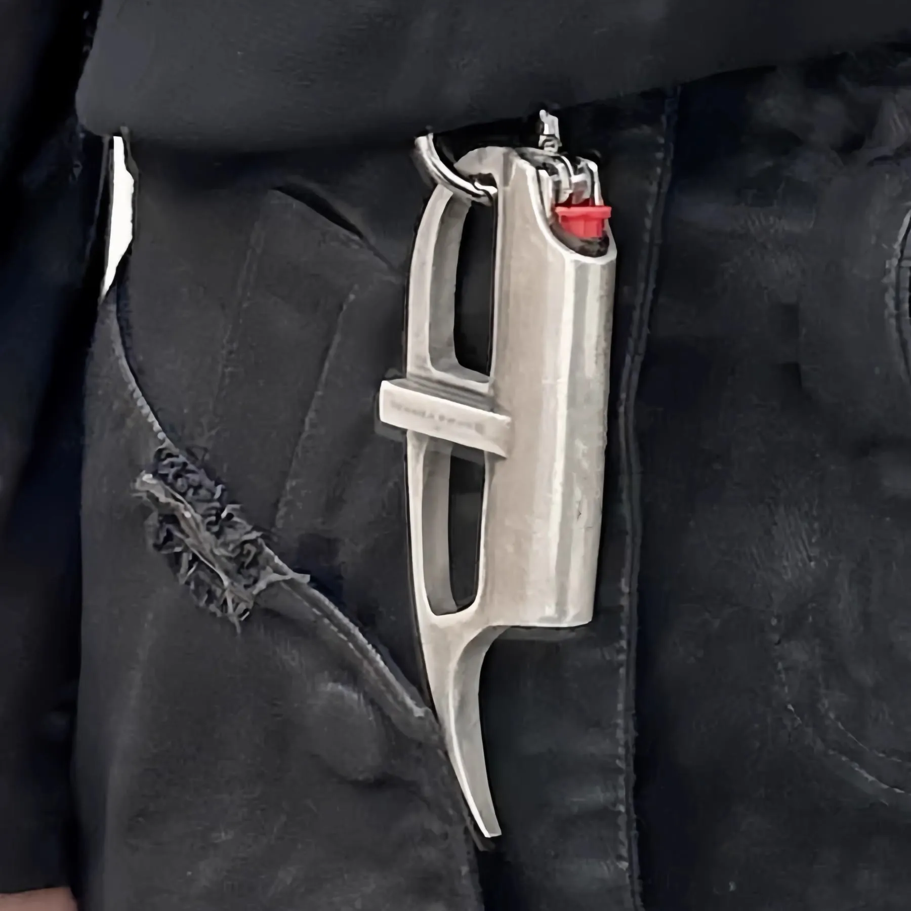 Vintage Punk Matte Alloy Keychain Lighter Case sold by FloralTrip