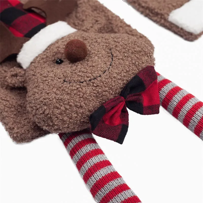 Christmas Brown Cute Elk Winter Warm Scarf sold by FloralTrip product image thumbnail 4
