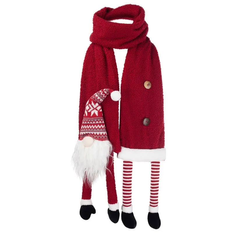 Creative Christmas Santa Claus Red Winter Scarf sold by FloralTrip product image thumbnail 3