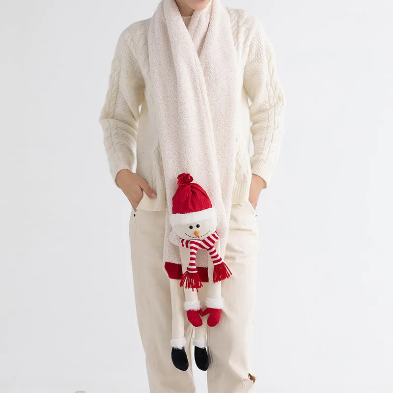Merry Christmas Red Hat Snowman Winter Knitted Scarf sold by FloralTrip product image thumbnail 5