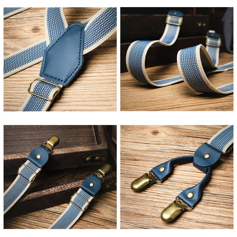 Handsome Sky Blue Y-back Elastic Suspenders sold by FloralTrip product image thumbnail 4