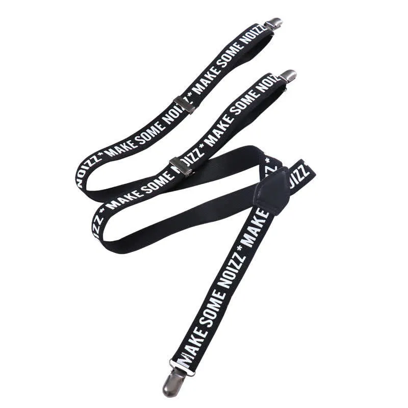 Black & White Letter-Printed Y-back Elastic Suspenders sold by FloralTrip product image thumbnail 5