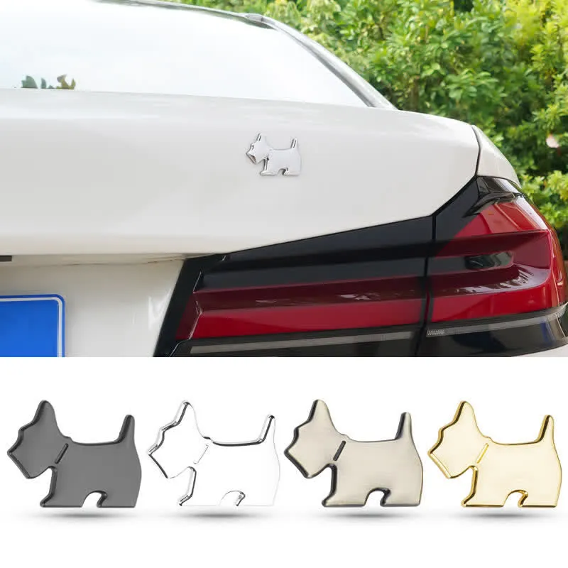 Cute Dog Metal Sticker Car Badge For Pet Lovers sold by FloralTrip