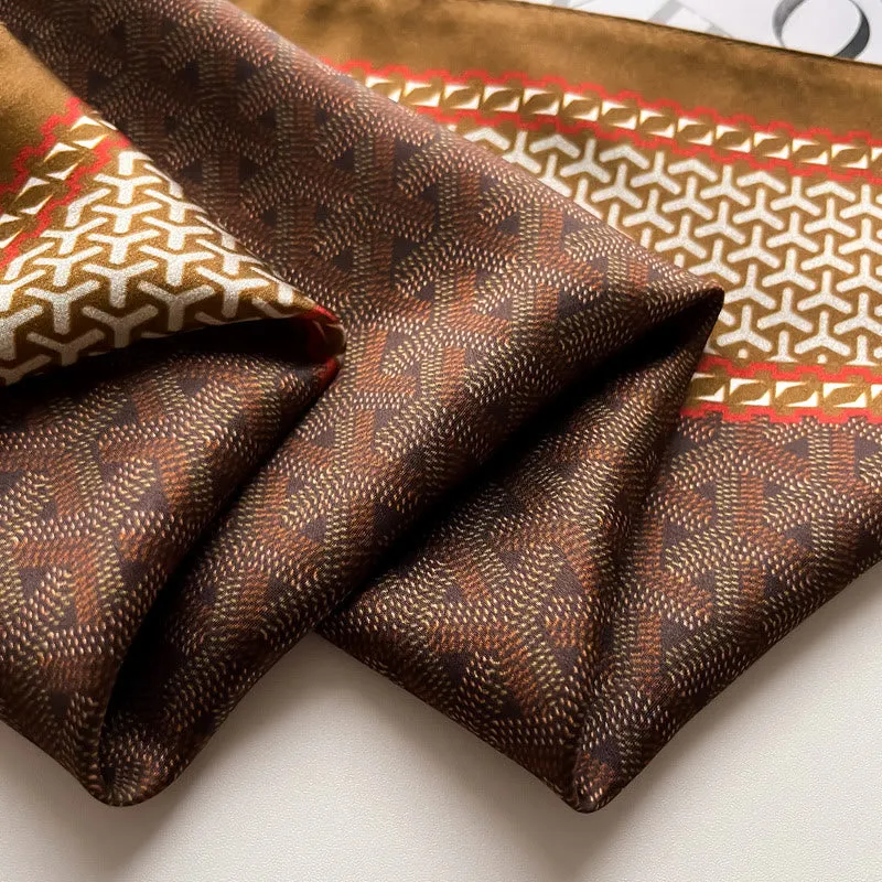 Exquisite Silk Skin-Friendly Cashew Print Square Scarf sold by FloralTrip product image thumbnail 3