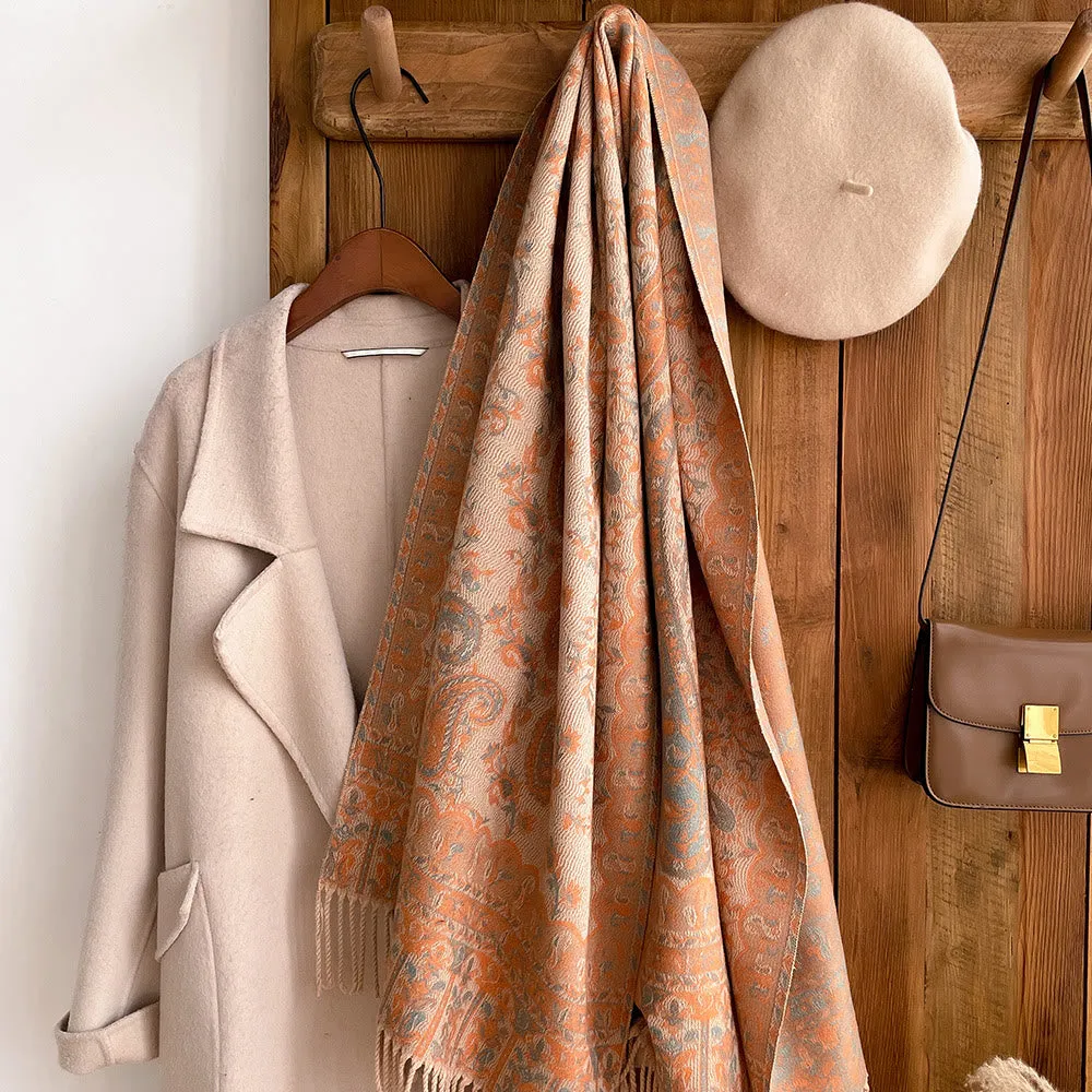 Retro Bohemian Style Cashew Print Shawl Scarf For Warmth sold by FloralTrip product image thumbnail 3