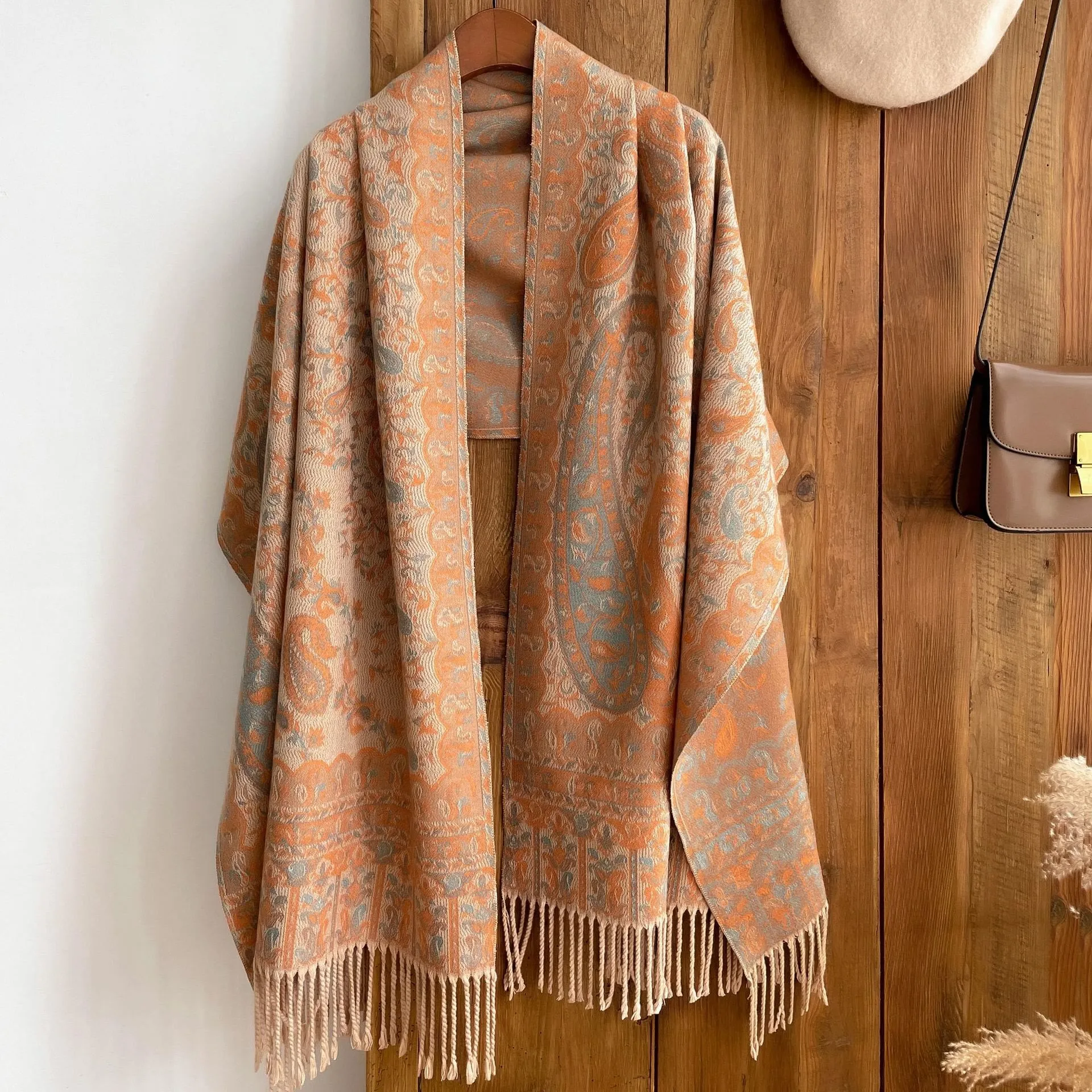 Retro Bohemian Style Cashew Print Shawl Scarf For Warmth sold by FloralTrip product image thumbnail 2