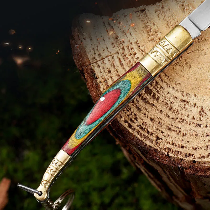 Colorful Handle Outdoor Folding Knife White Crystal Buddha Hand Necklace sold by FloralTrip product image thumbnail 3
