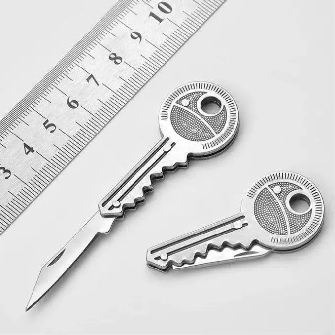 Practical Folding Knife Keychain Sliver Necklace sold by FloralTrip product image thumbnail 3