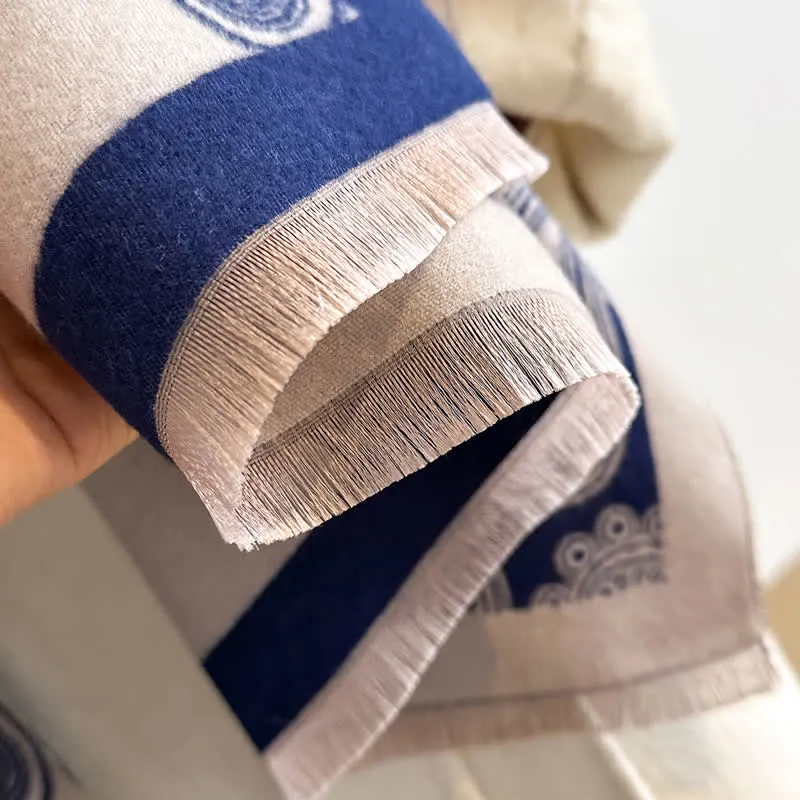 Intricate Paisley Pattern Double Sided Warm Scarf sold by FloralTrip product image thumbnail 3