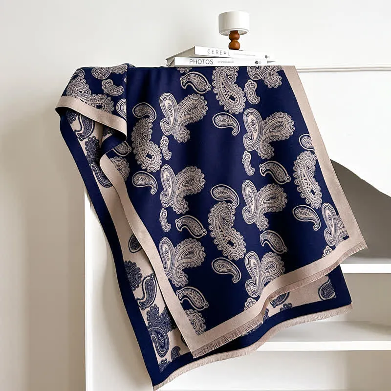 Intricate Paisley Pattern Double Sided Warm Scarf sold by FloralTrip product image thumbnail 2