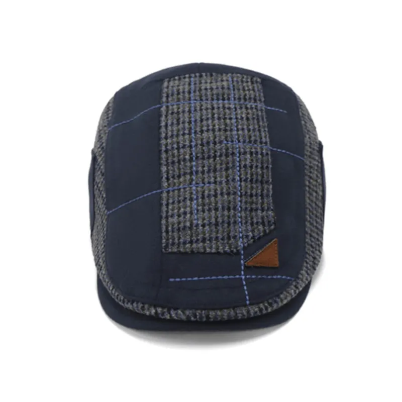 Vintage Art Splicing Winter Warm Men's Beret Hat sold by FloralTrip product image thumbnail 4