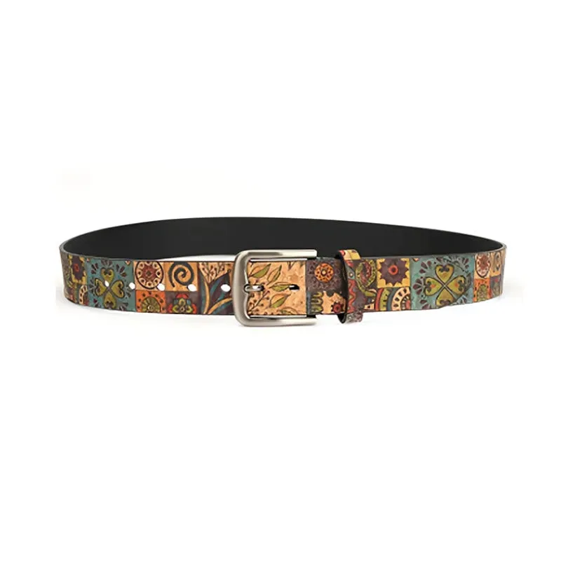 Women's Bohemian Style Patterned Leather Belt sold by FloralTrip
