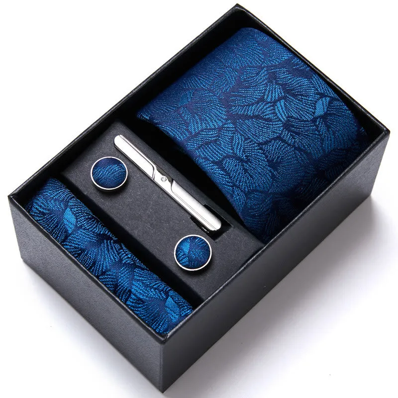 4Pcs Men's Business Formal Elegant Necktie Set made by FloralTrip