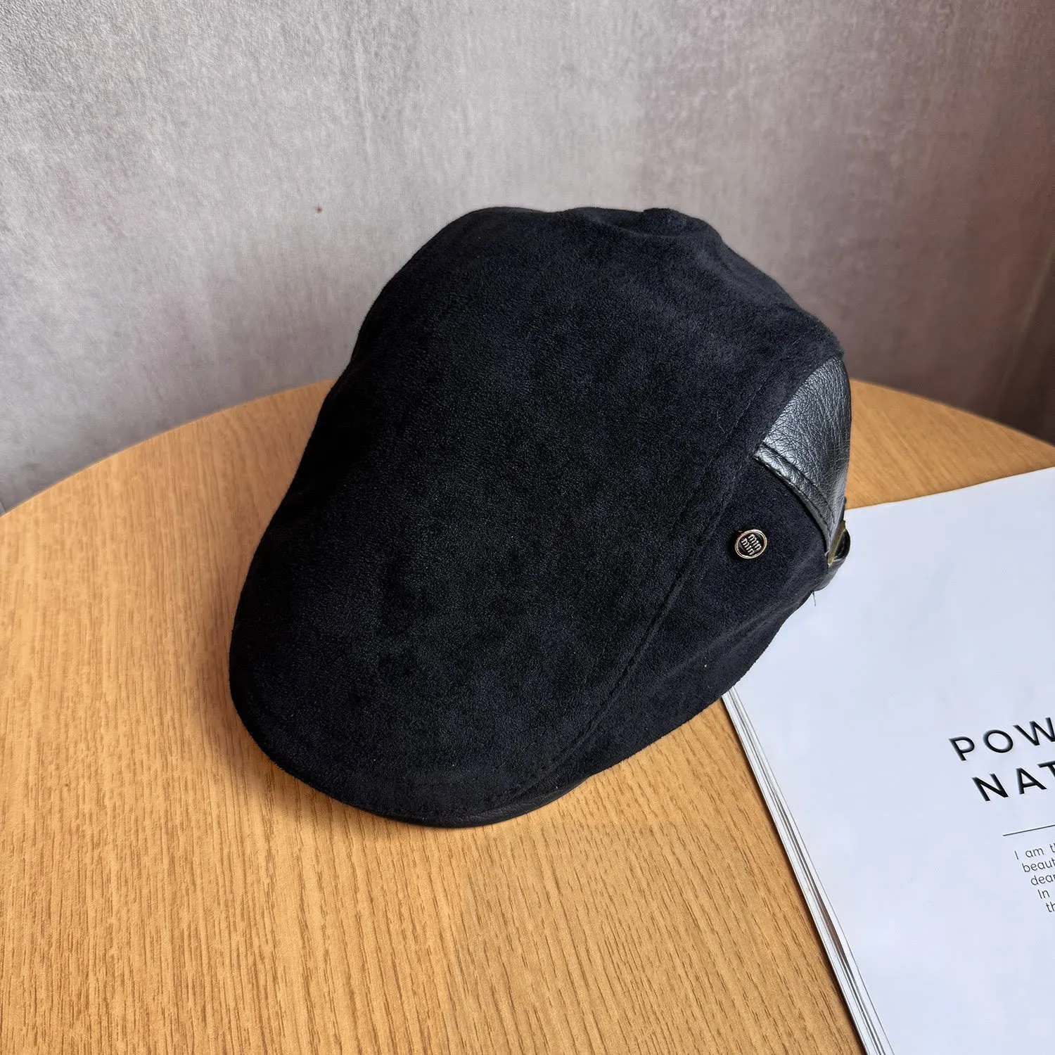 Men's Old Money Style Adjustable Winter Beret Hat sold by FloralTrip product image thumbnail 5