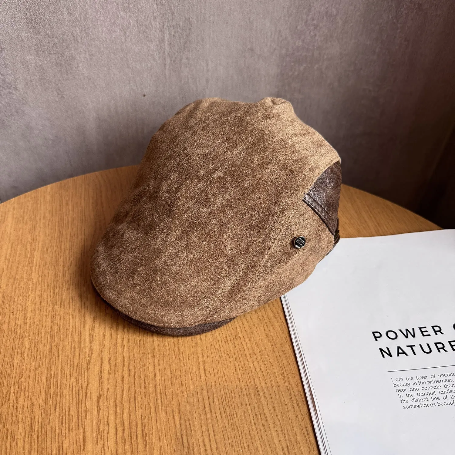 Men's Old Money Style Adjustable Winter Beret Hat sold by FloralTrip product image thumbnail 2