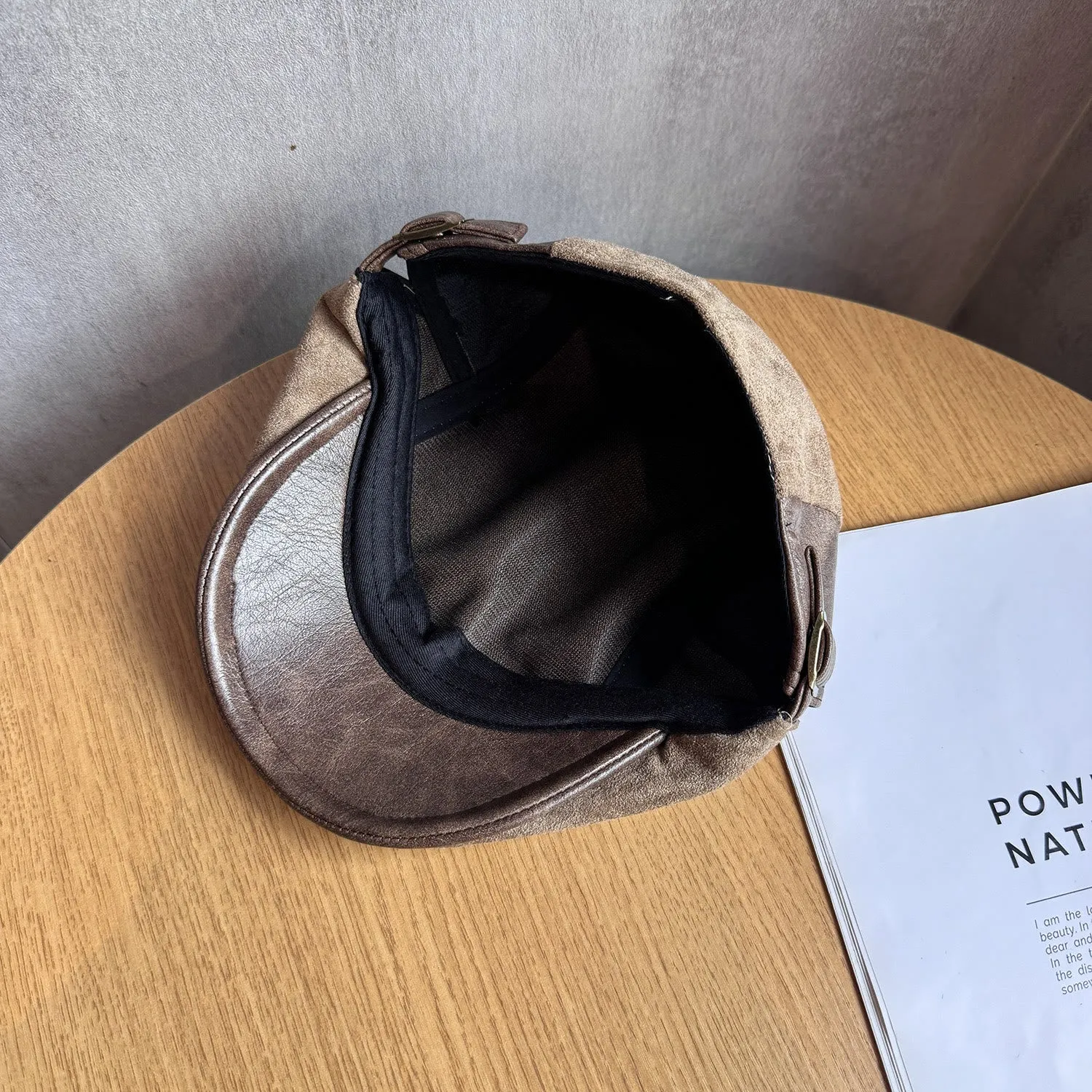 Men's Old Money Style Adjustable Winter Beret Hat sold by FloralTrip product image thumbnail 3