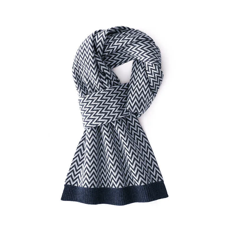 Men's Chevron Pattern Sleek Business Scarf sold by FloralTrip product image thumbnail 5