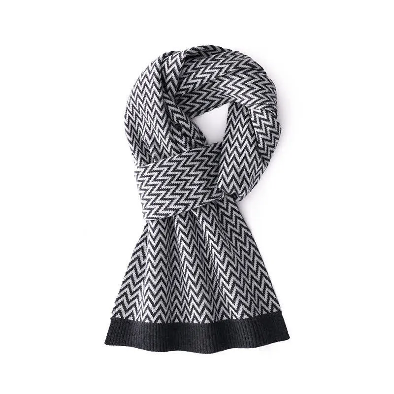 Men's Chevron Pattern Sleek Business Scarf sold by FloralTrip product image thumbnail 3