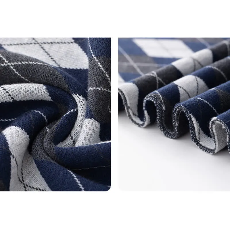 Men's Sophisticated Argyle Patterned Business Scarf sold by FloralTrip product image thumbnail 5