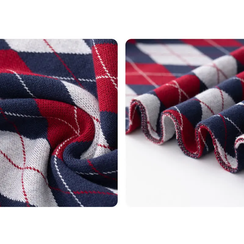 Men's Sophisticated Argyle Patterned Business Scarf sold by FloralTrip product image thumbnail 2