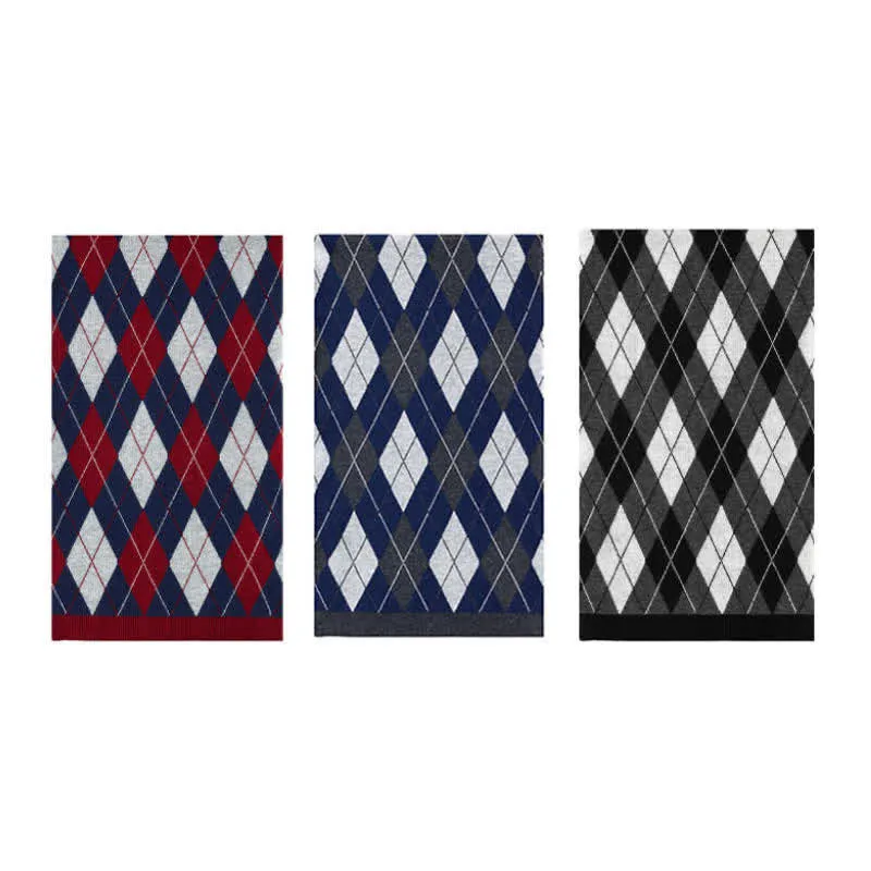 Men's Sophisticated Argyle Patterned Business Scarf sold by FloralTrip product image thumbnail 3